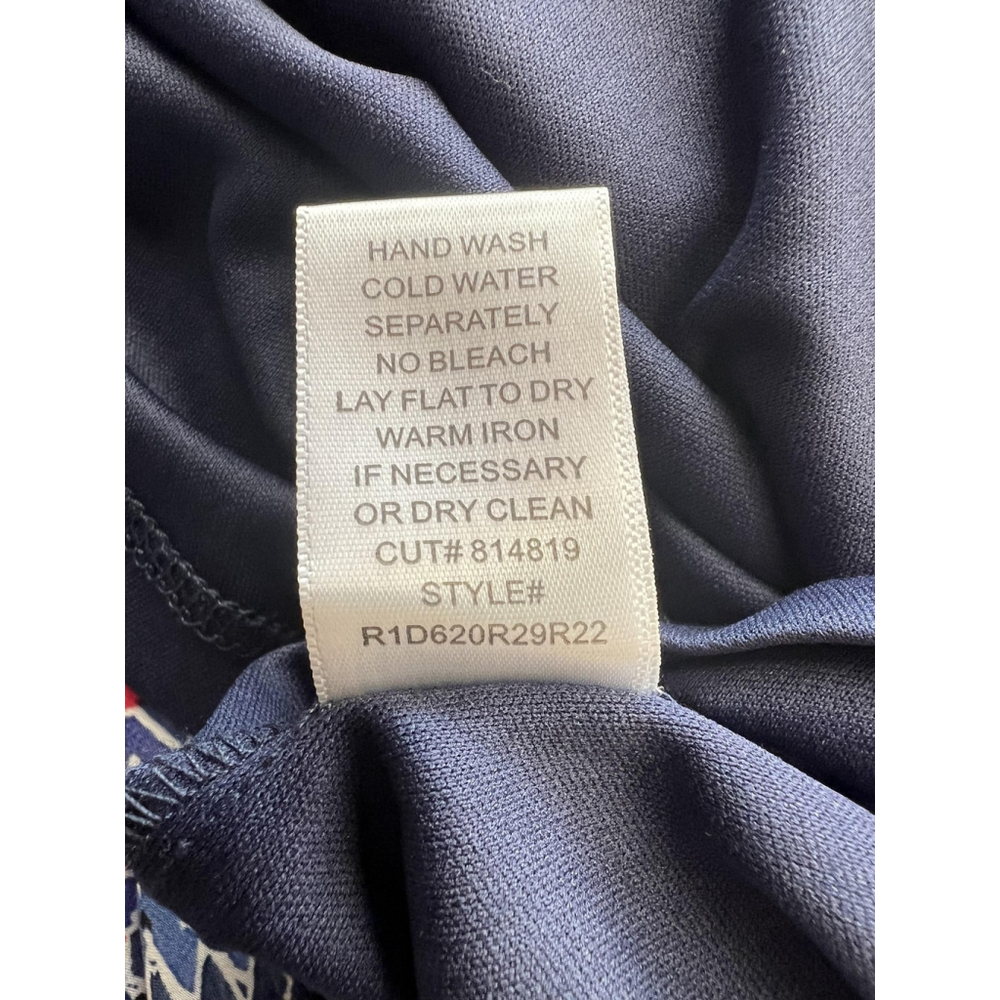 Connected Apparel Dress Womens 12 Taupe Button Front Belted Midi Cap Sleeve Work - Picture 11 of 11